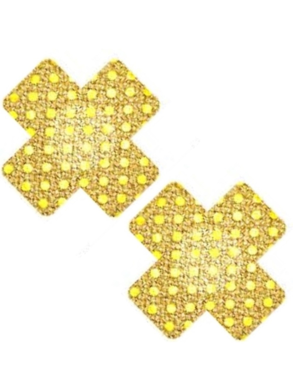 Tiny Gold Lace Sequin X Nipple Pasties Festival Rave Adhesive Covers